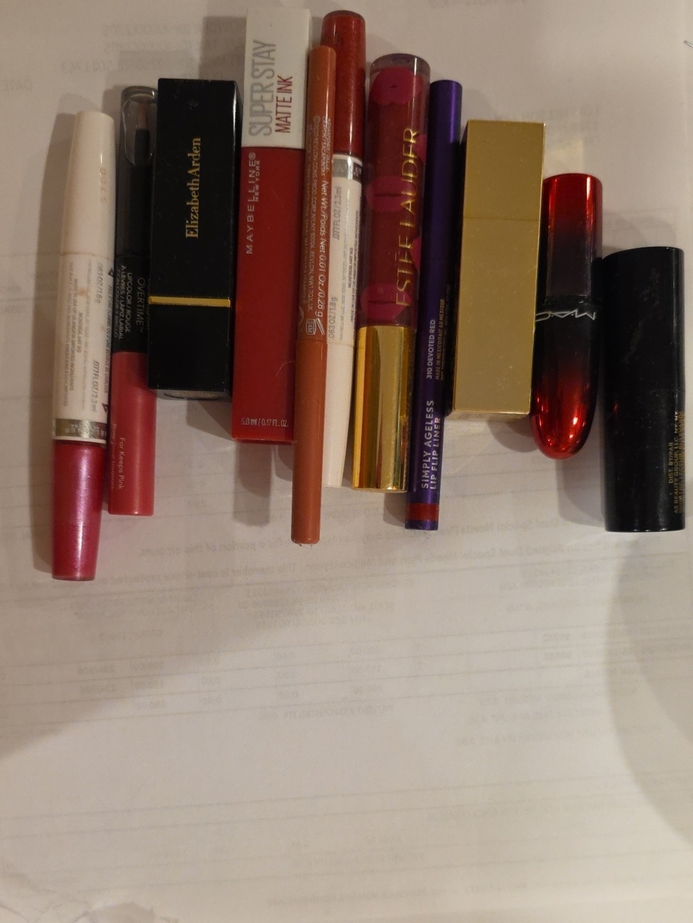 Assortment 2. These Are Women's Lipsticks & Liners